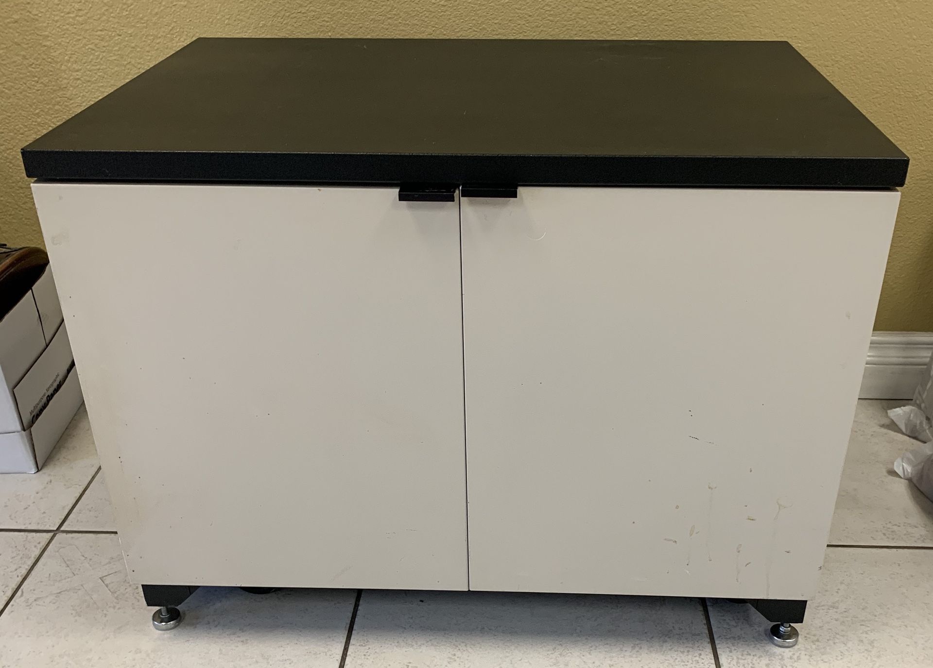 Metal Rolling Cabinet With Shelves