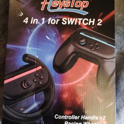 Hey Top 4 In 1 Switch 2 Controller Handles And Racing Wheel 