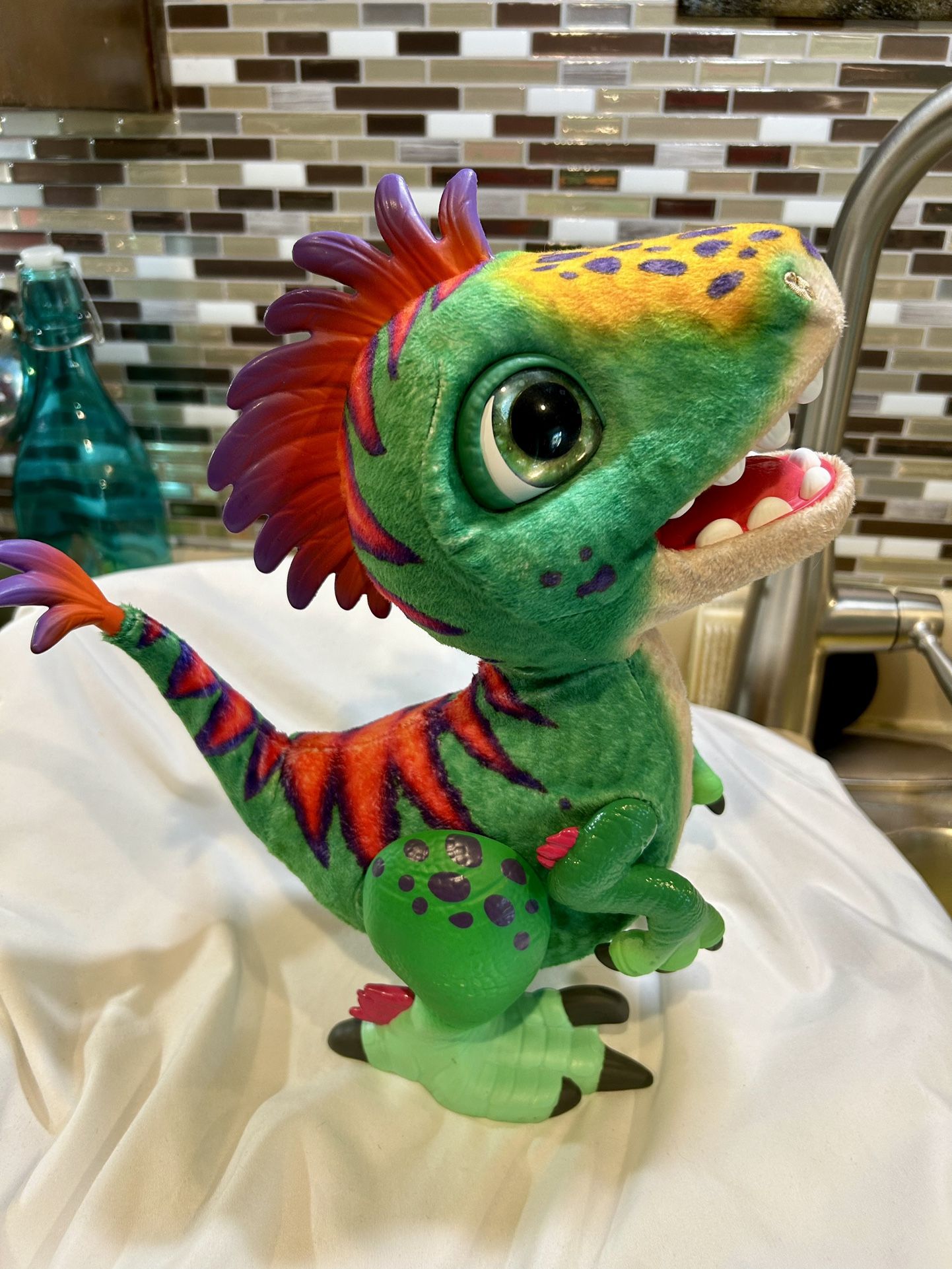 Hasbro Fur Real Friends 12” Interactive Munchin T-Rex Baby Dinosaur Pet