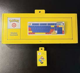 Pokemon X Target Wireless Keyboard And Keycaps Limited Edition 30th Anniversary