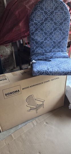Sonoma Acacia wood Adirondack Chair w/cushion