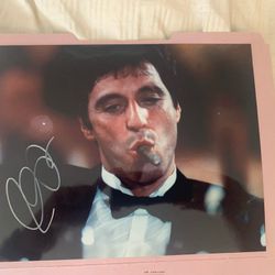 Al Pacino  Signed Photo From Movie Scar Face