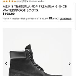 Black 6inch Timberland Boots 10