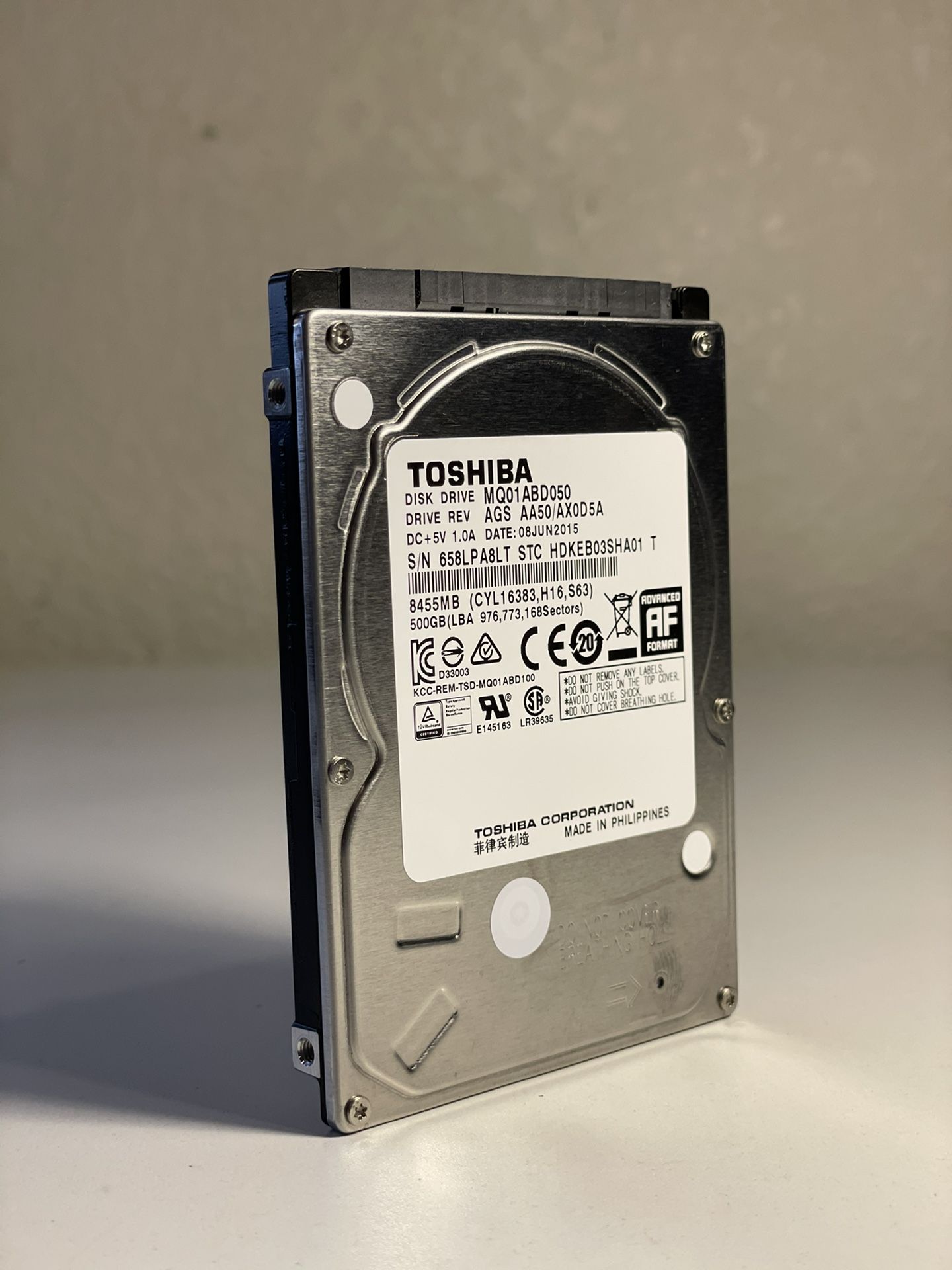 Toshiba 500GB Hard Drive Laptop MacBook Playstation PC $10