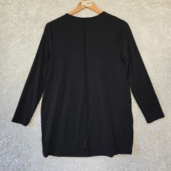 Liv by Habitat Womens Stretch Pocket Tunic Size Small Black Minimalist Office
