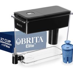 Brita Water Dispenser, UltraMax Elite Filter, Removes 99% of Lead, Includes 1 Filter, 27-Cup Capacity, Black