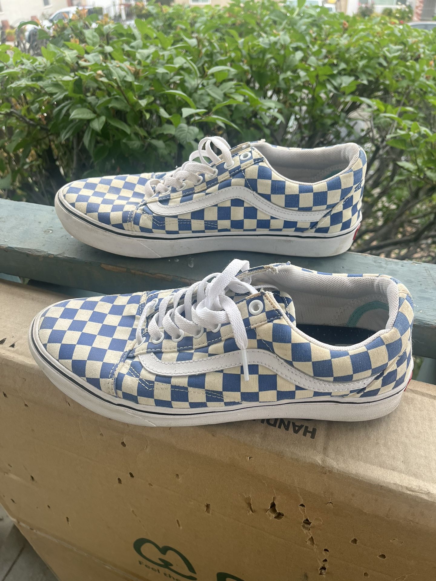 Blue Checkered Vans Size 10.5 Men’s 
