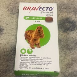 NEW Dog Flea And Tick Bravecto 22-44 Lbs