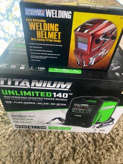 Titanium 140 welder and helmet