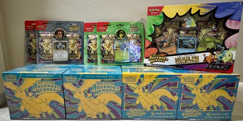 Pokemon- Ascended Heroes- ETBs, Deluxe Collection And Blisters
