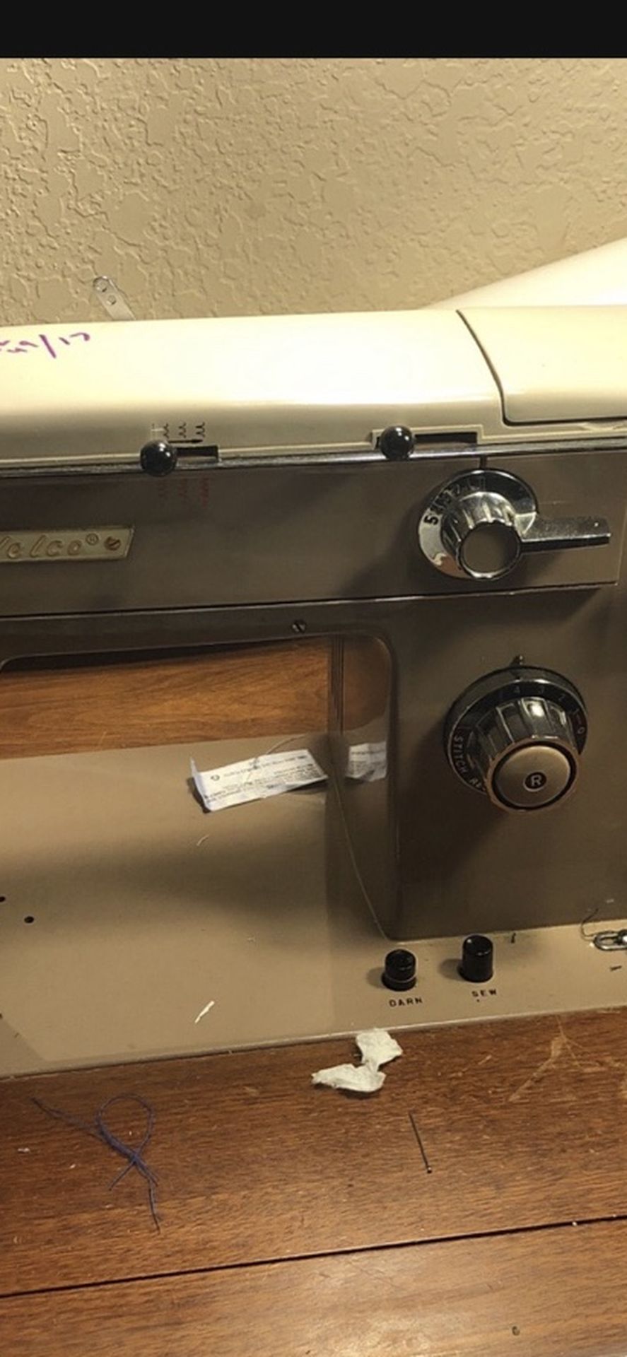 Sewing Machine With Cabinet And Computer Bag