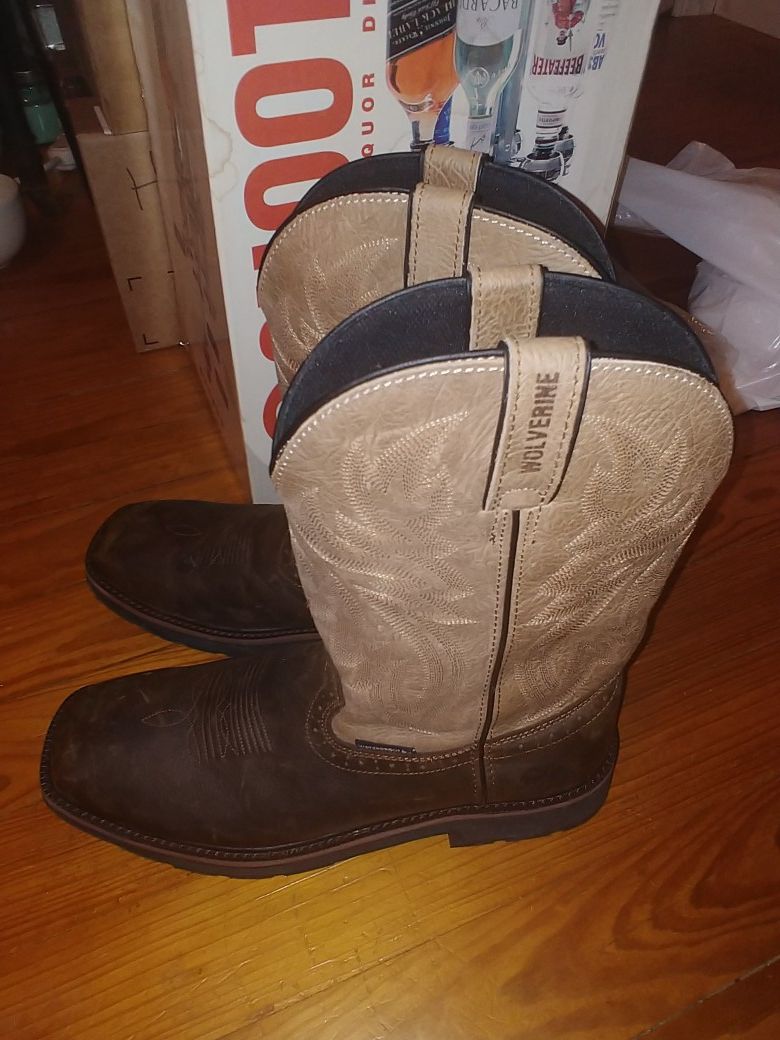 Wolverine cowboy work boots excellent condition!!