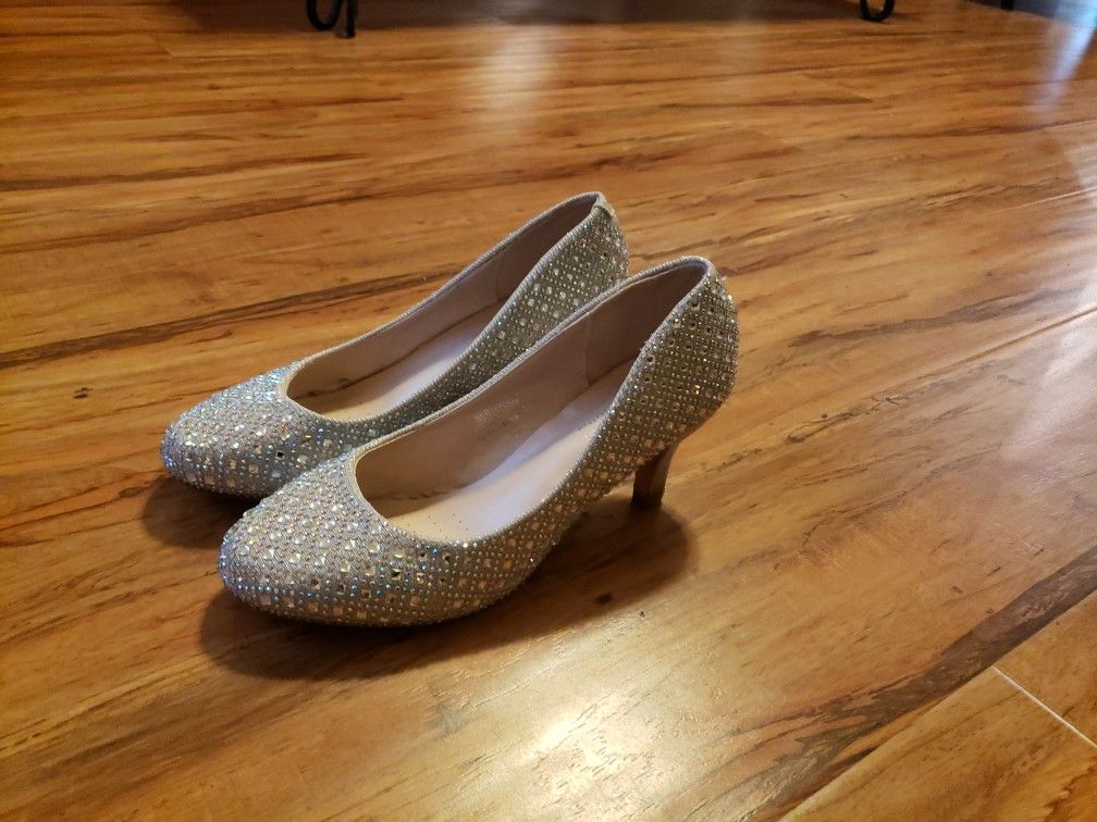 Sparkly Wedding Shoes Rhinestones Bride Size 7 And A Half