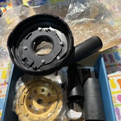 Dust Shroud for Angle Grinder 4.5 inch and 5 inch + Diamond Grinding Cup Wheel 4.5 inch with 5/8"-11 Threads, Dust Extraction Surface Grinding Shroud 