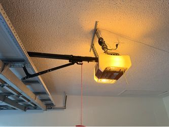 Lift master garage opener and railing