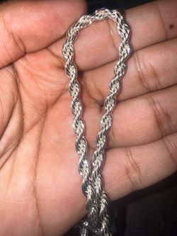925 silver chain 4mm 22 inches