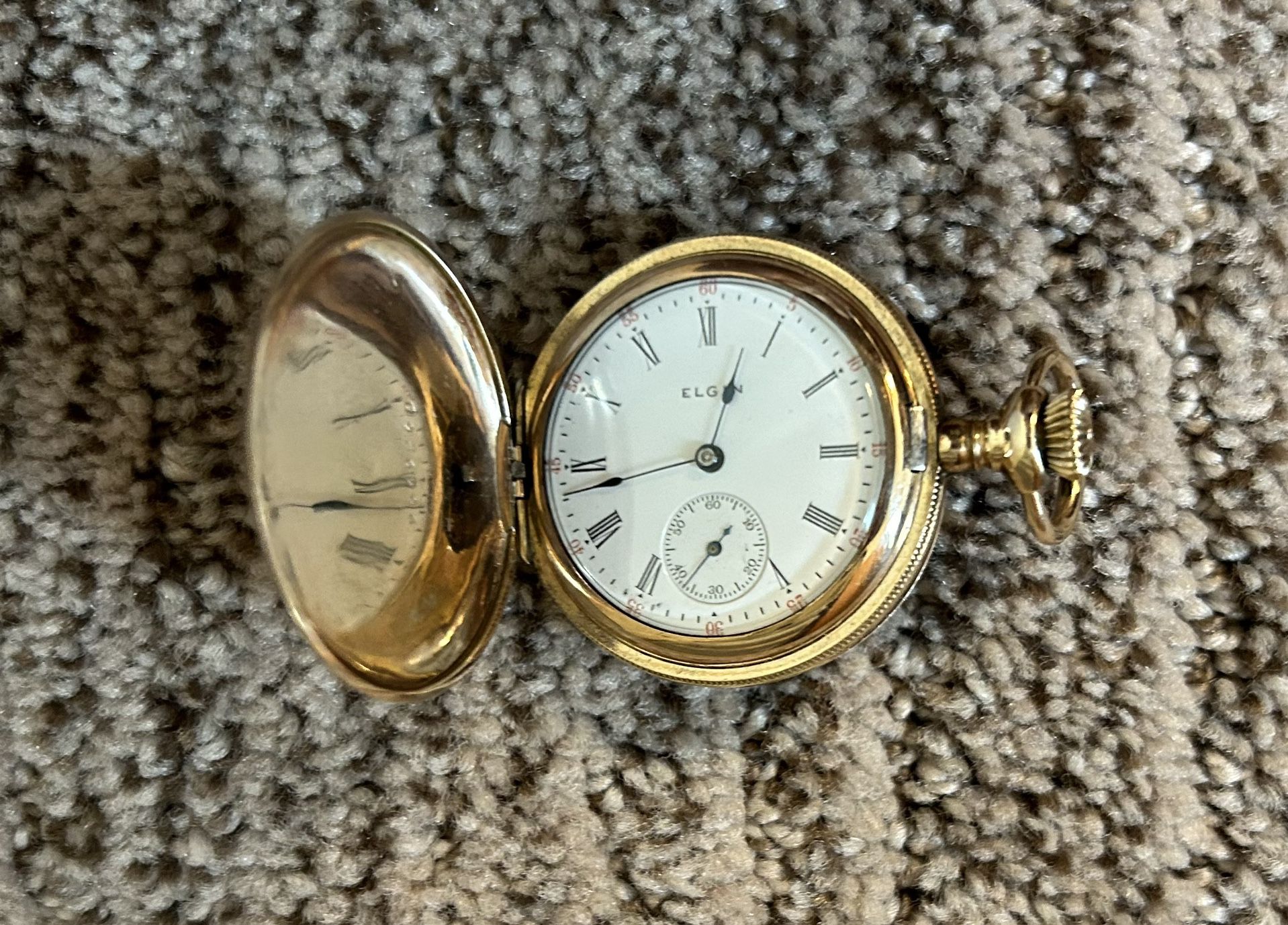 1910 Ornate Gold Elgin Pocket Watch.