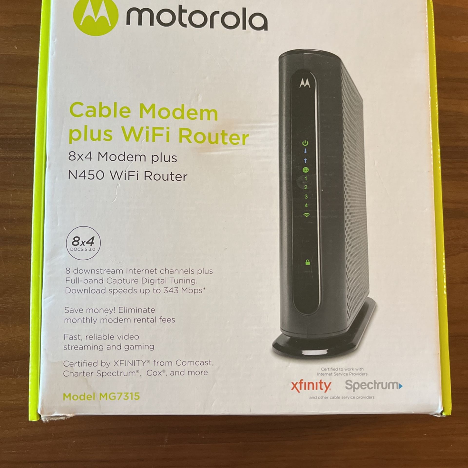 Cable Modem with WiFi Router