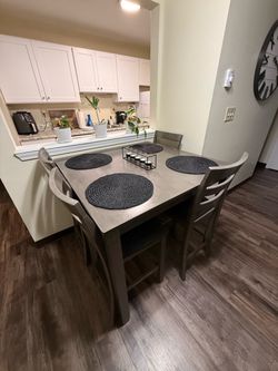 5-Piece Counter Height Dining Set – Table + 4 Chairs – $325 OBO