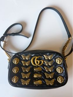 Gucci GG Marmont Animal Studs Leather Bag