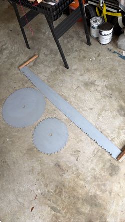 Old saw blades for art