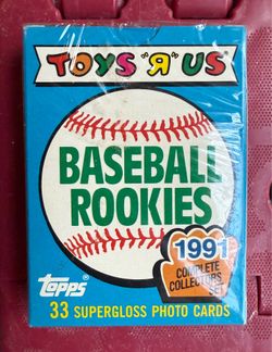 1991 Topps Toys "R" Us - Baseball Rookies Factory Sealed 33 Card Set - frank THOMAS RC