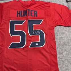 DANIELLE HUNTER Signed Autograph Custom Jersey- Metabilia Coa - Houston Texans