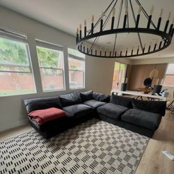 Modern Black Living Spaces Couch – Like New ✨