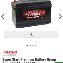 Super Start Premium Battery Group Size 40R T6 - 40RPRMJ