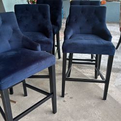 5 Navy Bar Chairs