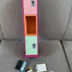 American Girl Doll School Locker. “Colorful Cubbies” 