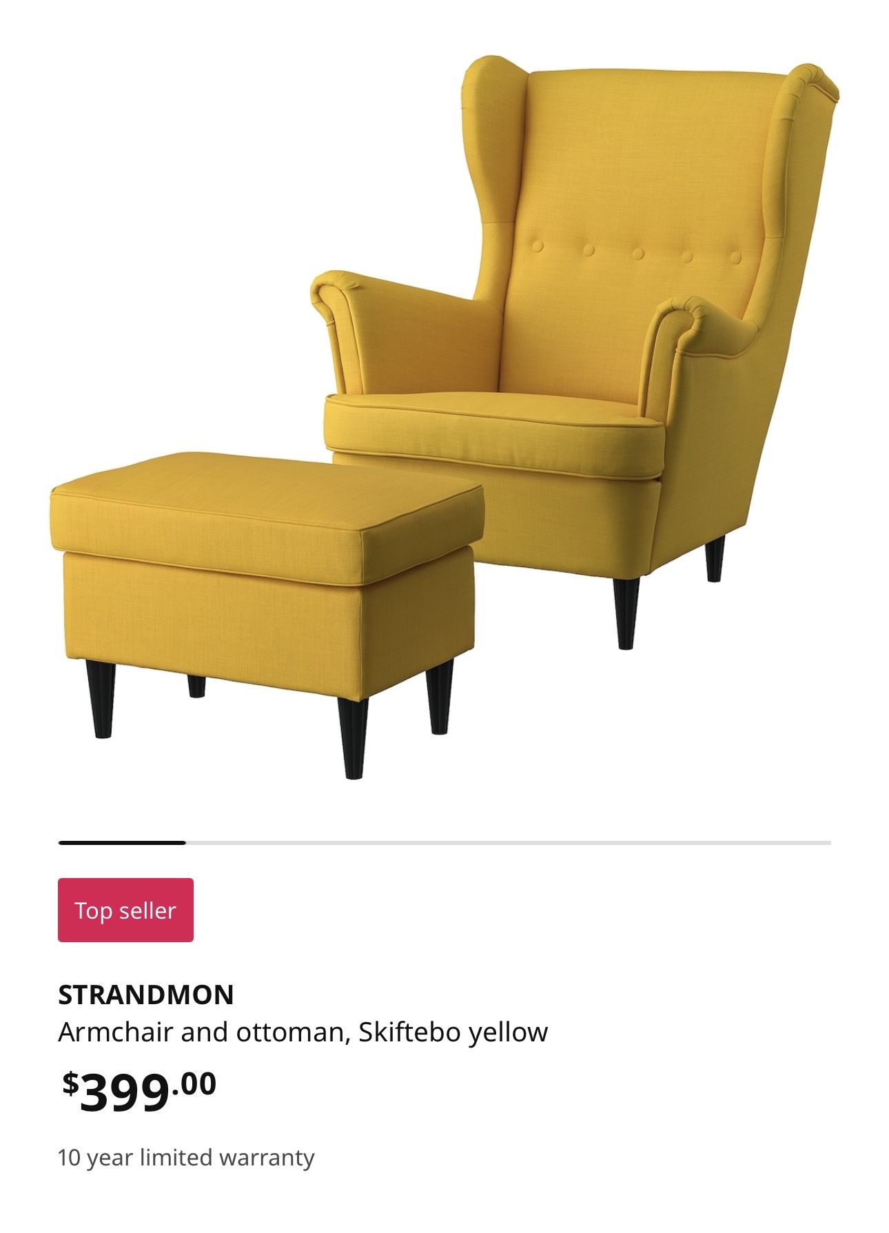 Arm chair and ottoman
