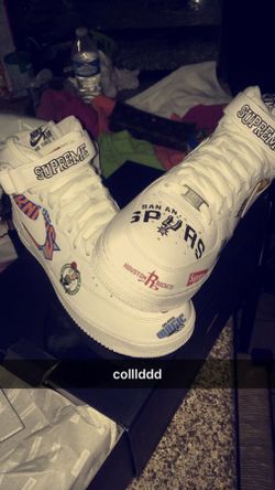 Supreme Nike NBA Air Force ones in white size 11
