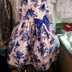 Pink/blue Girls Dress Size 4-6x