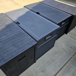 Flash Furniture 120 Gallon Plastic Deck Box - Outdoor Waterproof Storage Box for Patio Cushions, Garden Tools and Pool Toys,