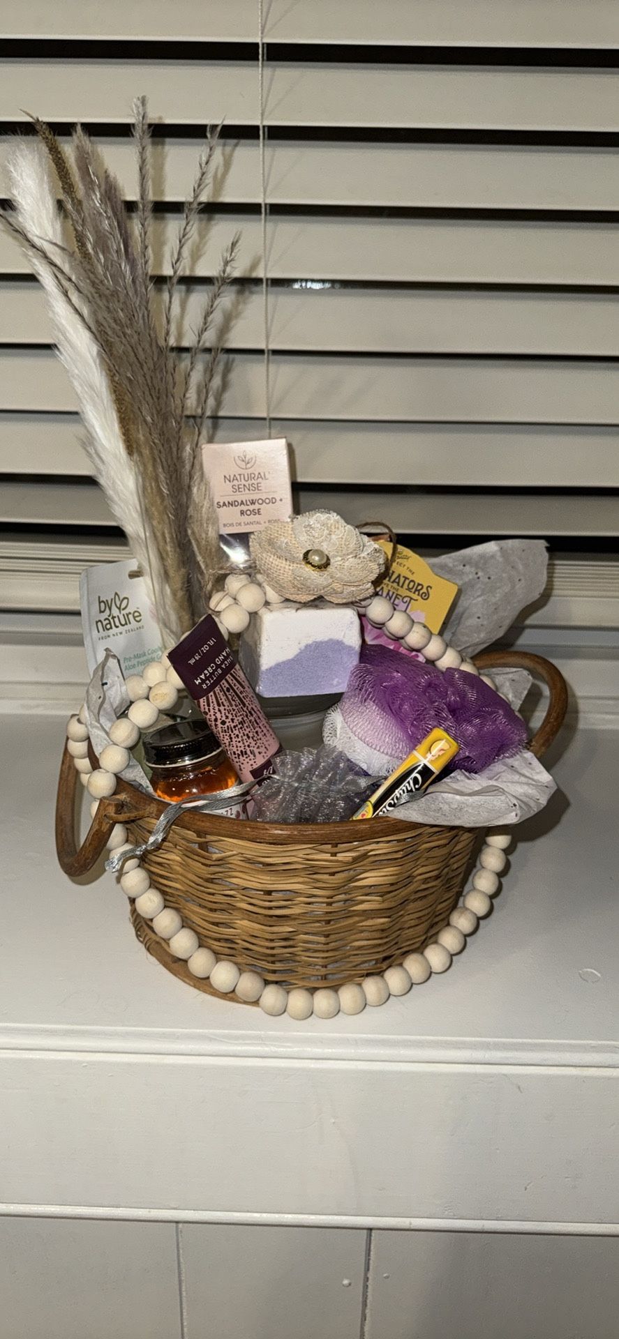 Boho Pampering Spa Gift Basket: Candle, lotion, oil diffuser and more
