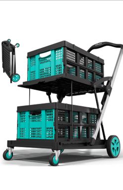 Collapsible 2 level cart