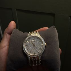 Bulova Men's Phantom Goldtone Crystal Bracelet Watch