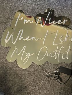 Custom Neon Sign Gold Mirror Acrylic