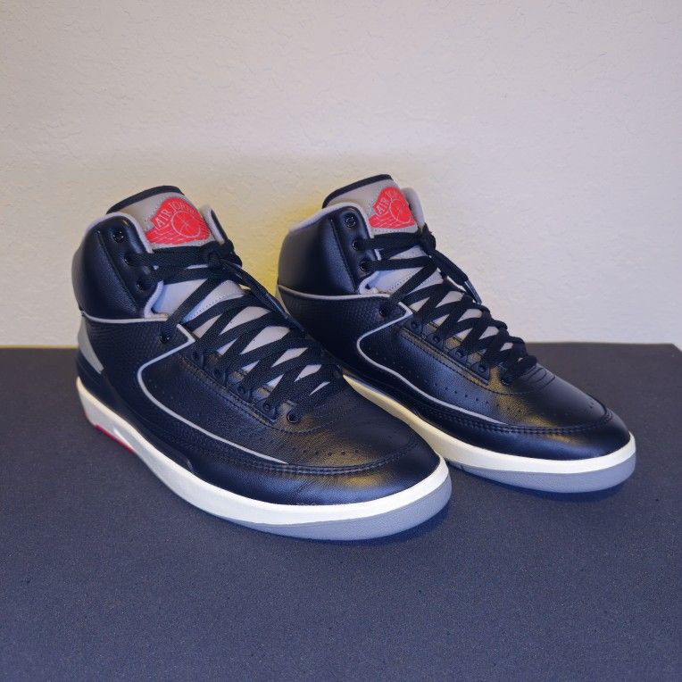 Size 11.5 - Air Jordan 2 DR8884-001 Retro Black Cement (Pre-owned No Box)