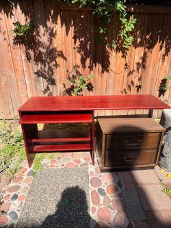 Computer desk, and night stand