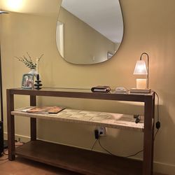 Glass Top Foyer Table 