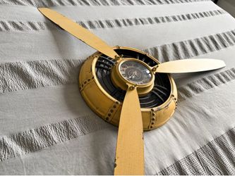 PROPELLAR AIRPLANE WALL CLOCK