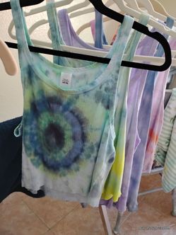 Upcycled Organic Cotton Tie-dyed Tanks OOAK