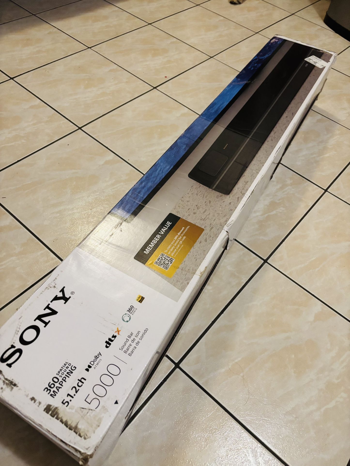 Sony (HT A5000) 8K & 4K Soundbar Home Theater - 360 Spatial 3D Audio, Wi-Fi, Bluetooth, Chromecast,  Wifi 