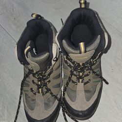 Bear Paw Boys Hiking Boots Size 1 Lace Up Trail Fishing Hunting Outdoor