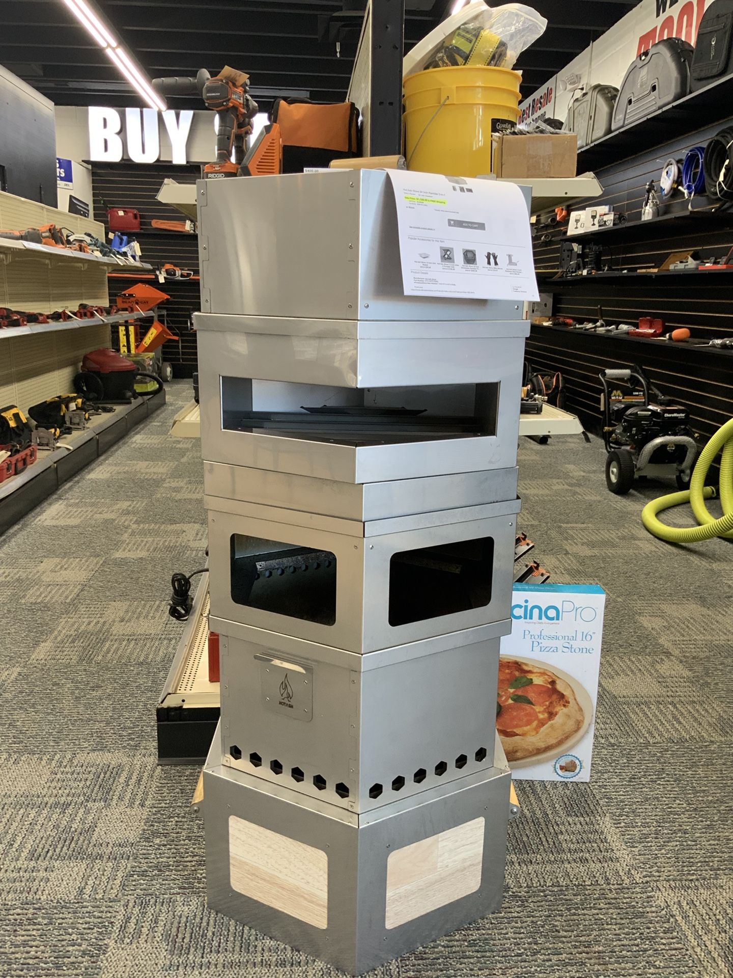 HOT ASH Stove Rambler 3-in-1 Fire pit + Pizza Oven+ Grill All In One ...