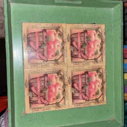 Baskets Of Apples Tea Tray