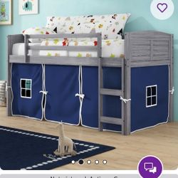White Loft Bunkbed