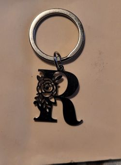 Flower Initial Keychain 